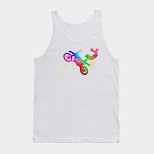 Motocross rider in watercolor Tank Top